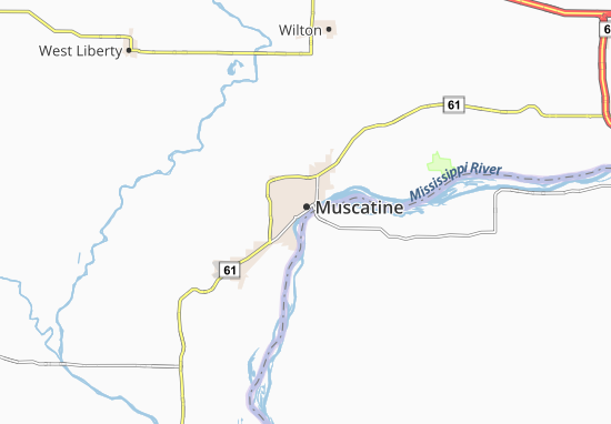Karte Stadtplan Muscatine