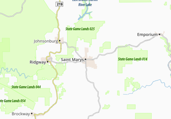 Mapa Saint Marys