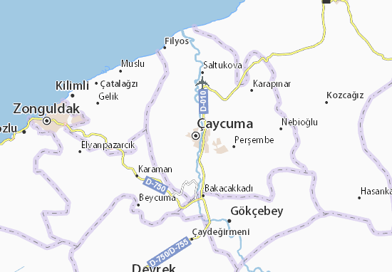 Kaart Plattegrond Çaycuma
