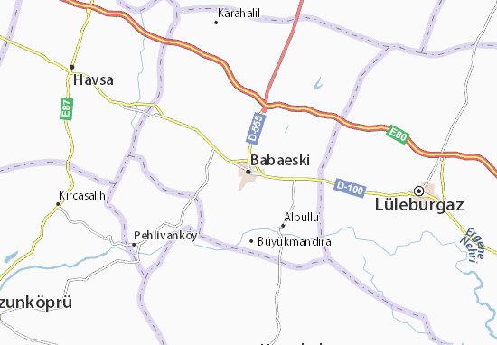 Karte Stadtplan Babaeski