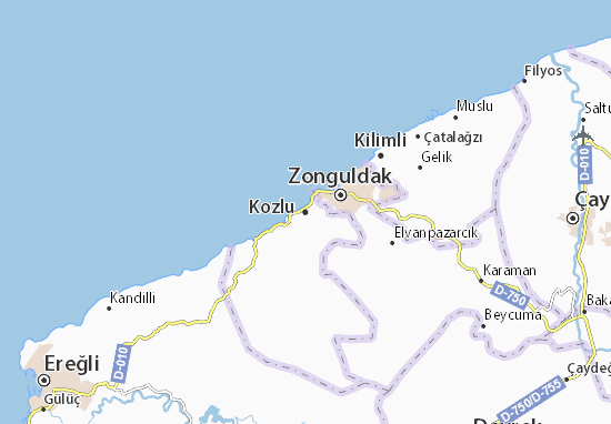 Karte Stadtplan Kozlu