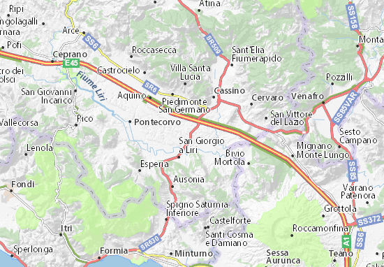 Karte Stadtplan Pignataro Interamna