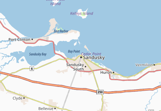 Mapa Sandusky