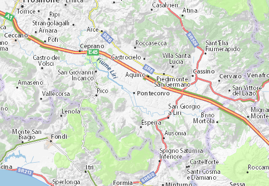 Karte Stadtplan Pontecorvo