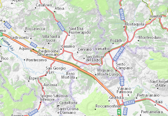 Karte Stadtplan San Vittore del Lazio