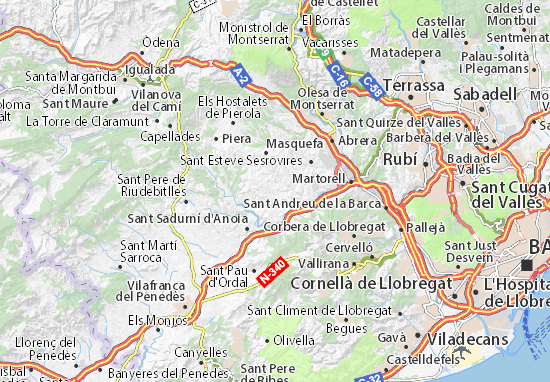 Sant Llorenç d&#x27;Hortons Map
