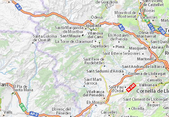 Karte Stadtplan Sant Joan de Mediona