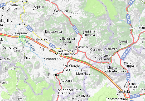 Map Of Montecassino Michelin Montecassino Map Viamichelin