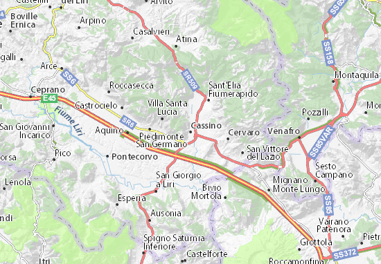 Karte Stadtplan Cassino