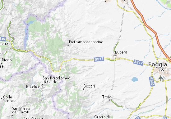 Kaart Plattegrond Carignano