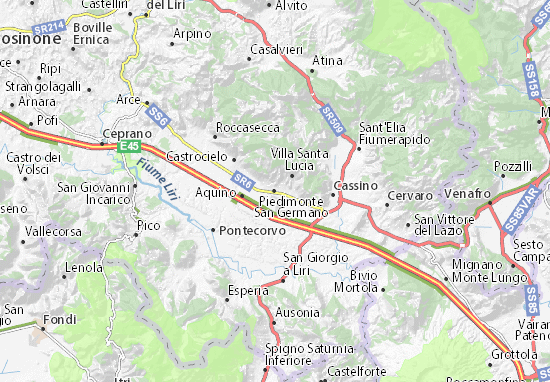 Karte Stadtplan Piedimonte San Germano