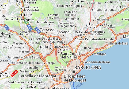 Karte Stadtplan Badia del Vallès