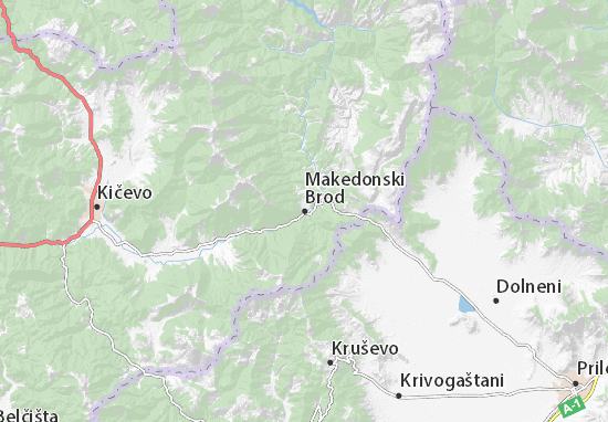 Kaart Plattegrond Makedonski Brod