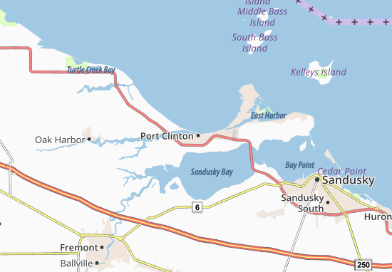 Kaart Plattegrond Port Clinton