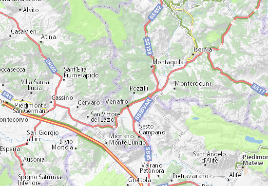 Karte Stadtplan Pozzilli