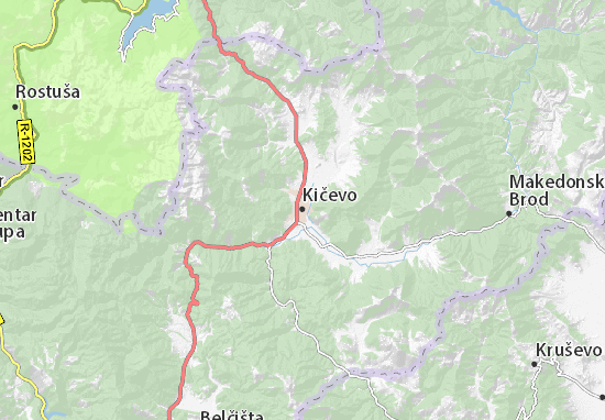 Kaart Plattegrond Kičevo