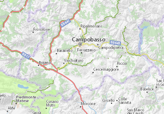 Mapa Mirabello Sannitico