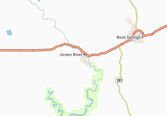 Kaart Plattegrond Green River