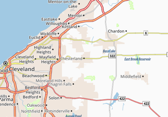 Karte Stadtplan Chesterland
