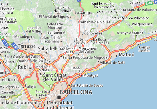 Mapa Montornès del Vallès