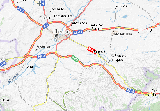 Mapa Puigverd de Lleida