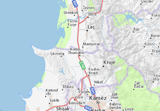 Kodër-Thumanë Map