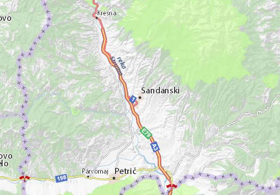 Sandanski Map