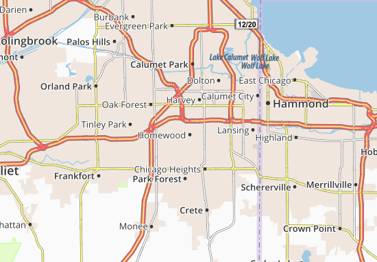 Karte Stadtplan Homewood