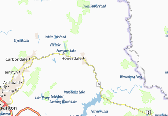 Mapa Honesdale