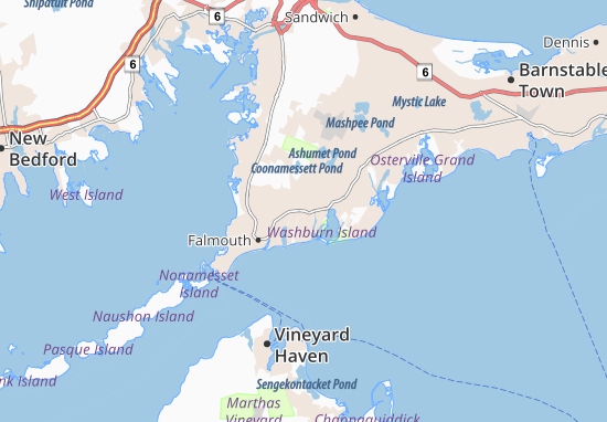 Mapa East Falmouth