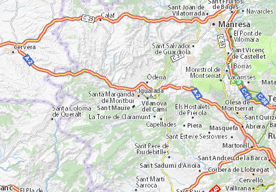 Karte Stadtplan Igualada