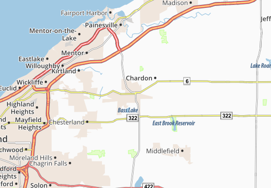 Karte Stadtplan Chardon