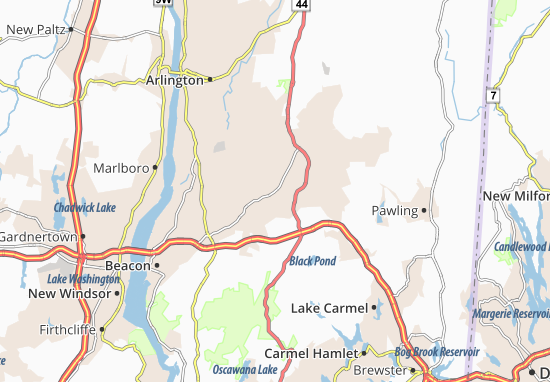 Kaart Plattegrond Hopewell Junction