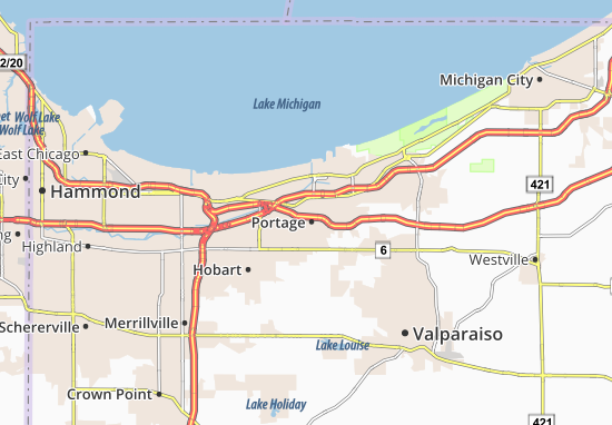 Karte Stadtplan Portage
