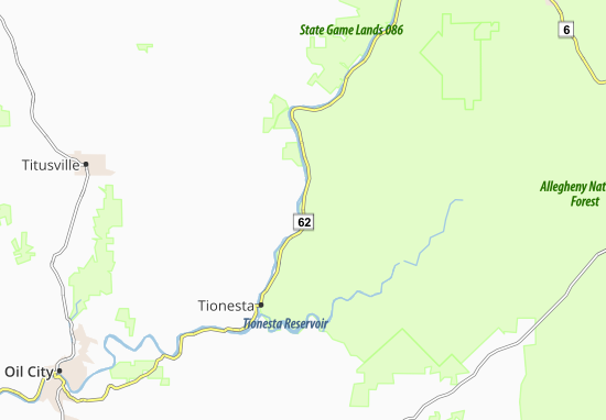 Mapa East Hickory