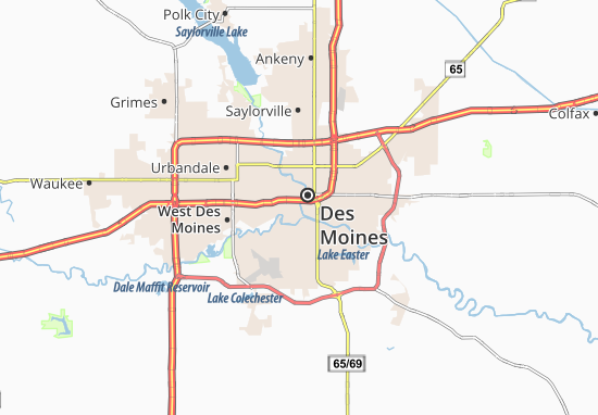 Karte Stadtplan Des Moines