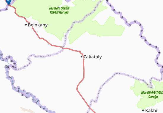 Karte Stadtplan Zakataly