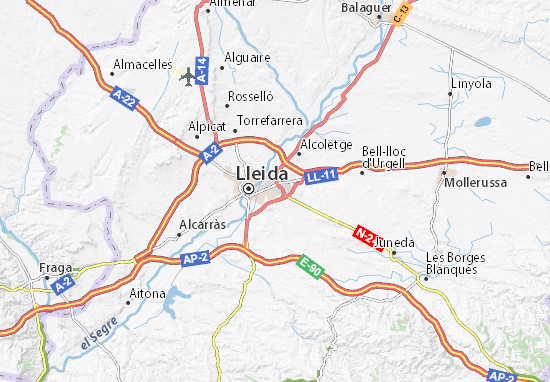 Karte Stadtplan Lleida
