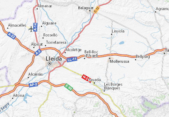 Bell-lloc d&#x27;Urgell Map