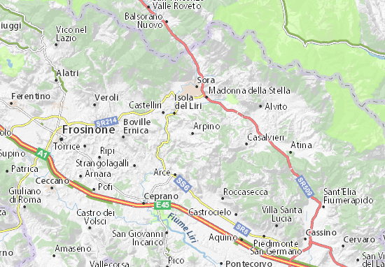 Karte Stadtplan Arpino