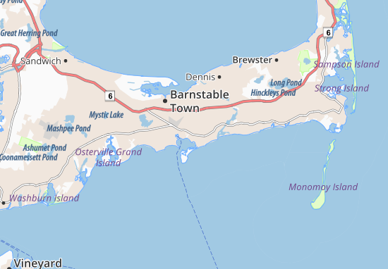 Kaart Plattegrond West Yarmouth