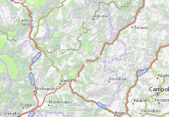 Pescolanciano Map