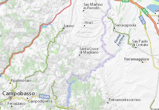 Kaart Plattegrond Santa Croce di Magliano