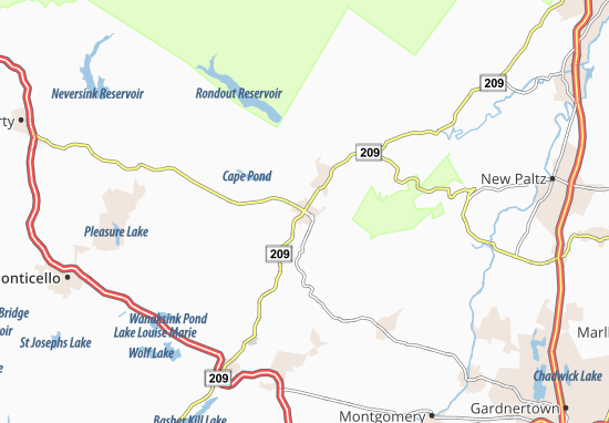 Mapa Ellenville