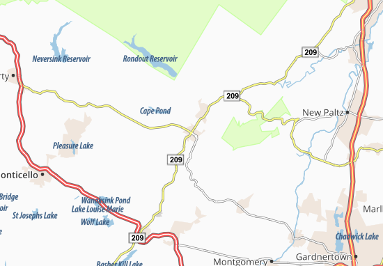 Kaart Plattegrond Ellenville