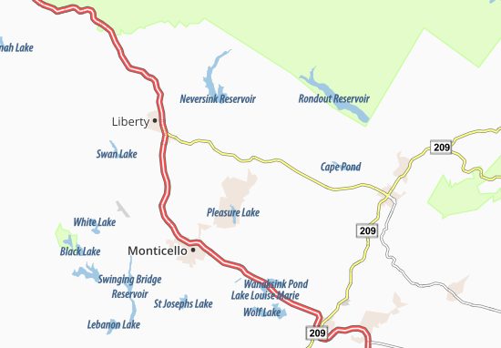 Mapa Fallsburg