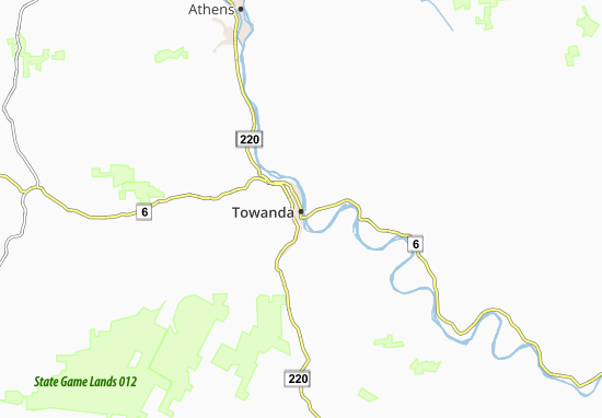 Karte Stadtplan Towanda