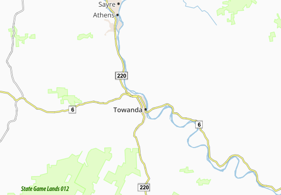Karte Stadtplan North Towanda