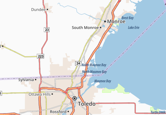 Kaart Plattegrond Erie