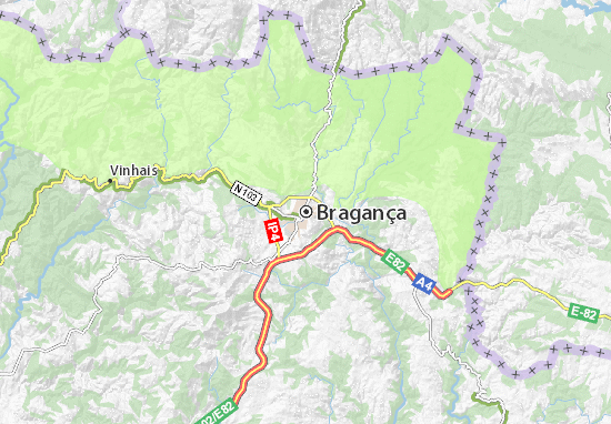 Karte Stadtplan Bragança